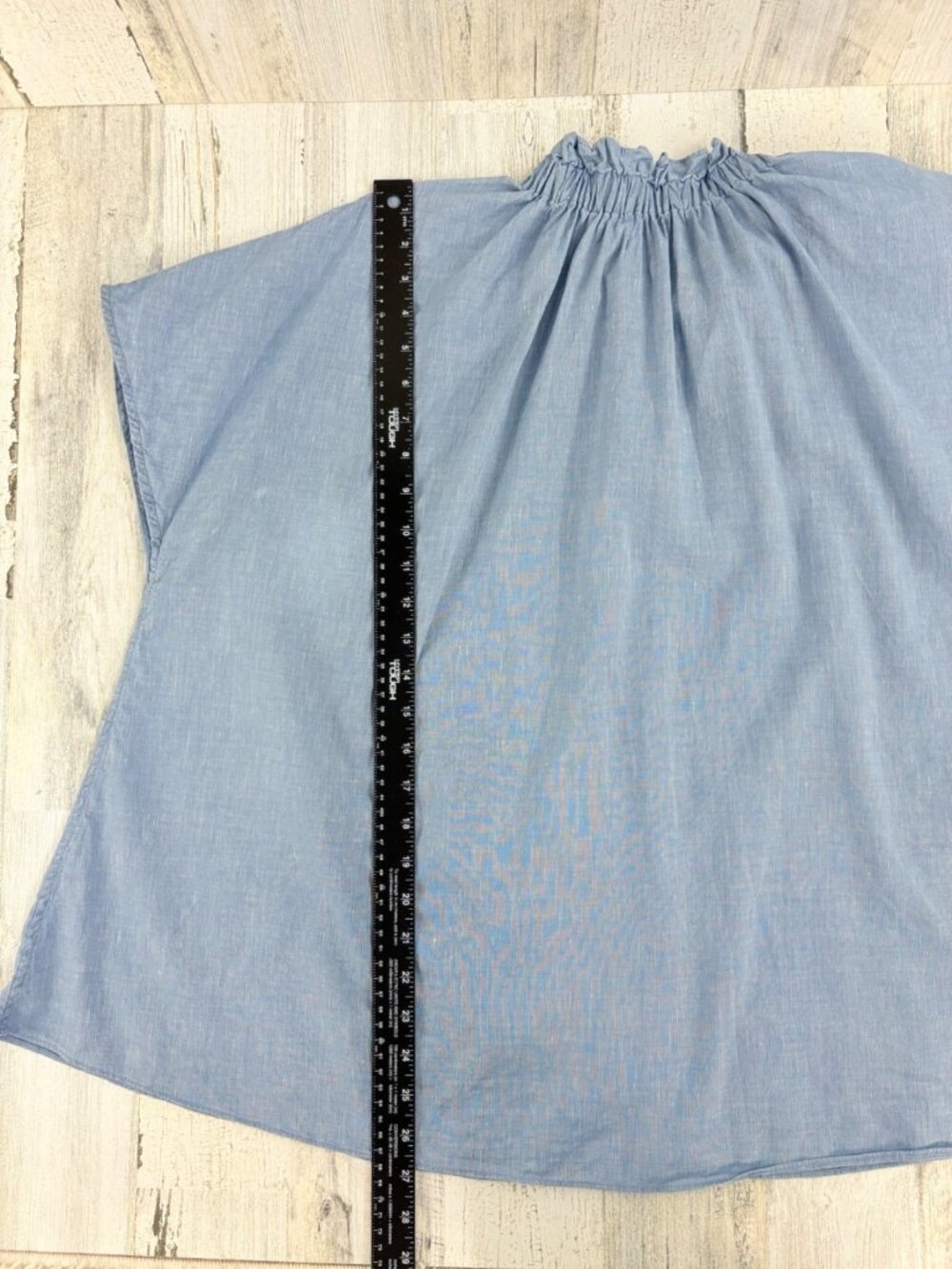 Ann Mashburn Atelier Kami Shirt Sz XL Blue Cotolino Chambray Button Down - Picture 13 of 14